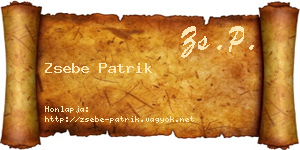 Zsebe Patrik névjegykártya